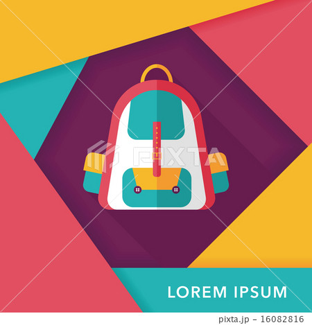 Backpack flat icon with long shadow,eps10 16082816