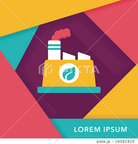 Environmental protection concept flat icon with long shadow,eps1 16082820