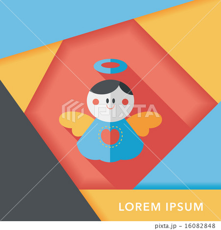 angel flat icon with long shadow,eps 10 angel flat icon with long shadow,eps 10 16082848