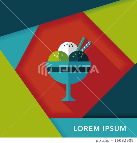 ice cream flat icon with long shadow,eps10 ice cream flat icon with long shadow,eps10 16082909