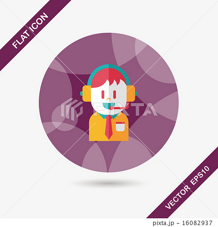 Customer service icon with long shadow,eps10 Customer service icon with long shadow,eps10 16082937
