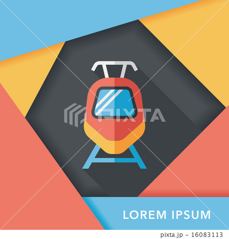 Transportation train flat icon with long shadow,eps10 16083113
