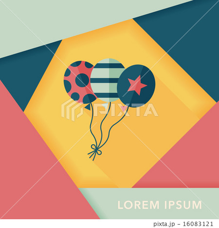balloons flat icon with long shadow,eps10 16083121