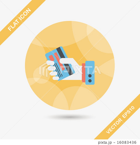 credit card flat icon with long shadow,eps10 credit card flat icon with long shadow,eps10 16083436