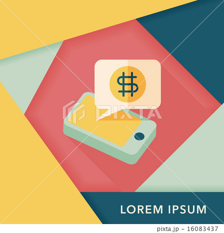 business chart flat icon with long shadow,eps10 16083437