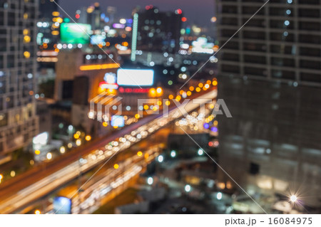 Abstract background of the night light trails 16084975