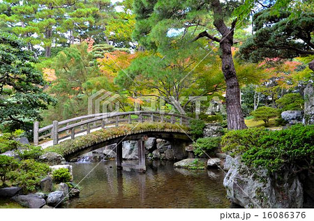 日本庭園 京都御所 の写真素材