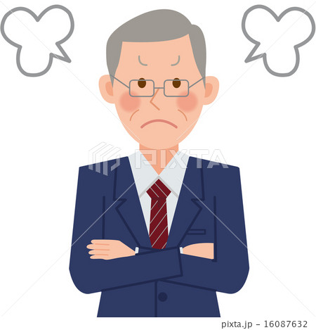ビジネスマン　シニア　怒る 16087632