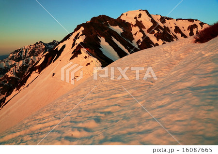 朝焼けの五竜岳と鹿島槍ヶ岳 16087665
