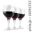 Series of three glasses of wine 16091552