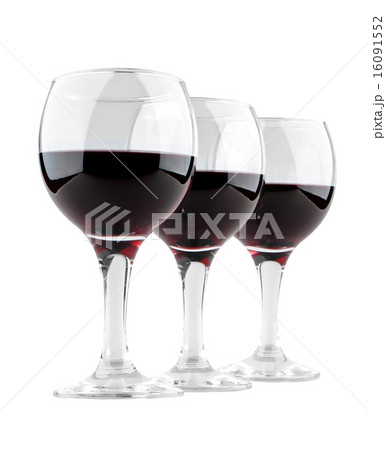 Series of three glasses of wine Series of three glasses of wine 16091552