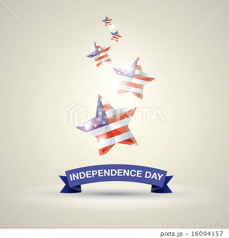 Independence Day with star in national flag colors Independence Day with star in national flag colors 16094157
