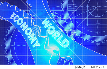World Economy on the Gears. Blueprint Style. 16094724