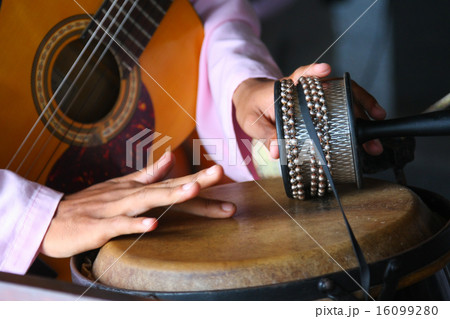 Traditional drummer in action 16099280
