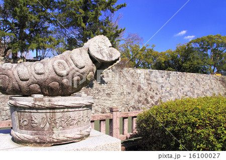 3月静岡 駿府城二の丸石垣とわさび漬発祥の地碑 3月静岡 駿府城二の丸石垣とわさび漬発祥の地碑 16100027