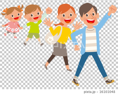 Four pop families raise their hands and rush down 01 16101048