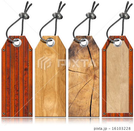 Set of Wooden Tags - 4 items Set of Wooden Tags - 4 items 16103228