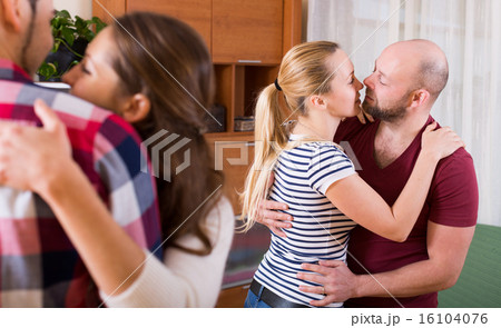 Portrait of young adults having grave dances Portrait of young adults having grave dances 16104076