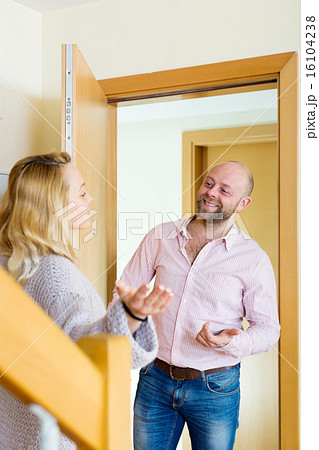 blonde welcoming boyfriend 16104238