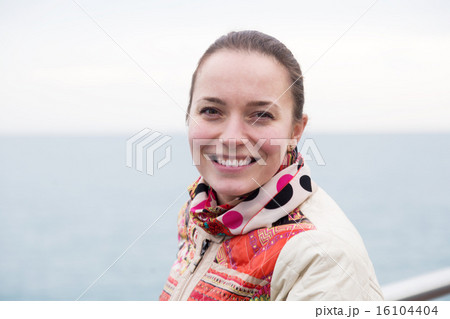 portrait a woman on pier 16104404