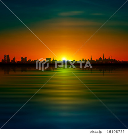 abstract background with silhouette of Tallinn 16108725