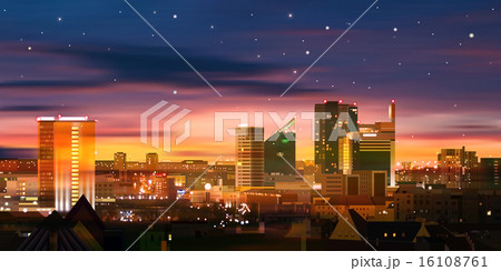 abstract background with city and sunrise abstract background with city and sunrise 16108761