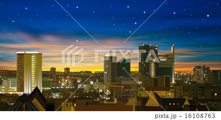 abstract background with city and sunrise abstract background with city and sunrise 16108763