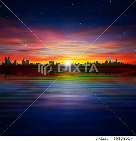 abstract background with silhouette of Tallinn 16108917