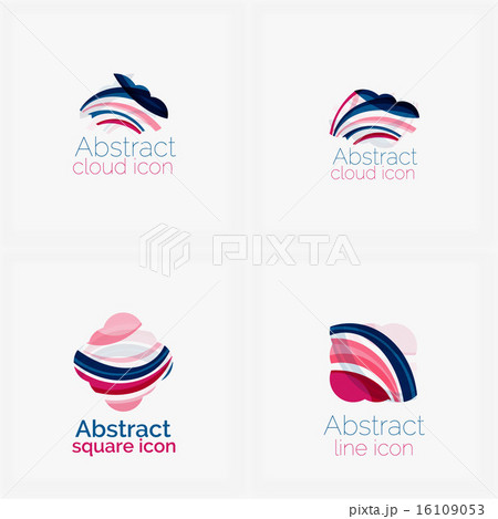 Clean elegant circle shaped abstract geometric logo. Universal for any idea 16109053