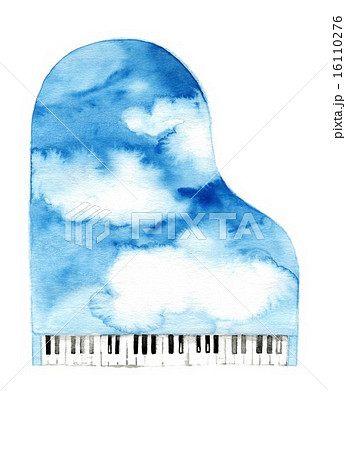 空色ピアノのイラスト素材