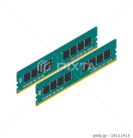 Random access memory detailed isometric icon 16111413