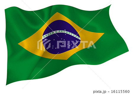 ブラジル 国旗 旗のイラスト素材