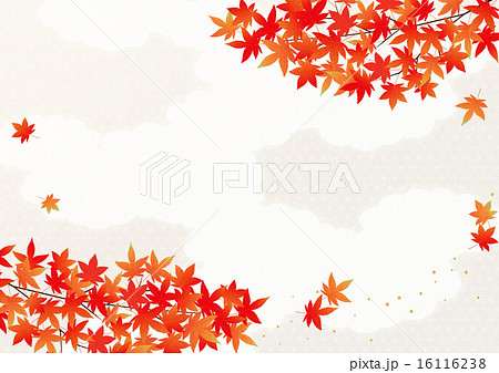 背景素材3 紅葉の和風イメージのイラスト素材