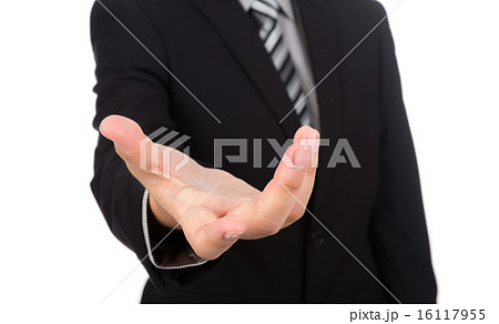 Open hand of business man 16117955