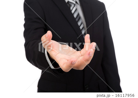 Open hand of business man 16117956