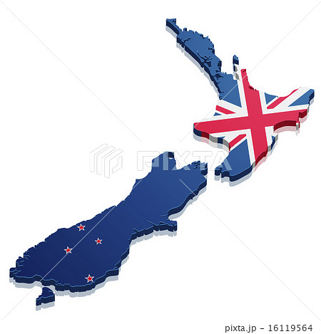 Map New Zealandのイラスト素材 16119564 Pixta