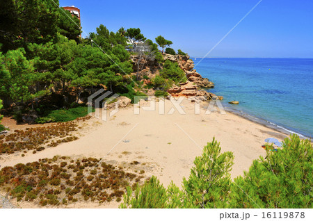 Cala dels Vienesos beach, in Miami Platja, Spain 16119878
