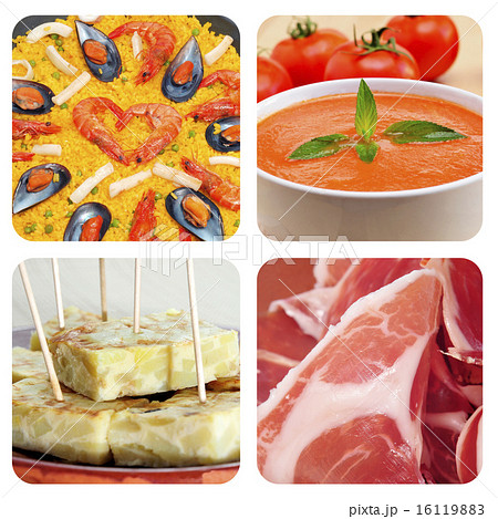 spanish dishes and tapas collage 16119883