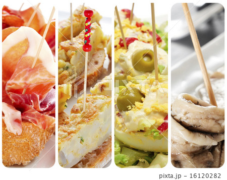 spanish tapas collage 16120282