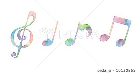音符たち 虹色のイラスト素材 16120865 Pixta