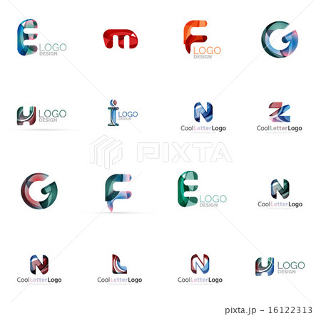 Set of universal company logo ideas, business icon collection 16122313