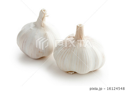 fresh garlic on white background 16124548
