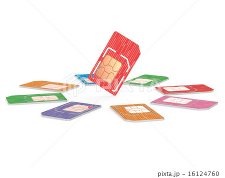 Circle of Sim Cards Illustration, Dual Sized Verstion Circle of Sim Cards Illustration, Dual Sized Verstion 16124760