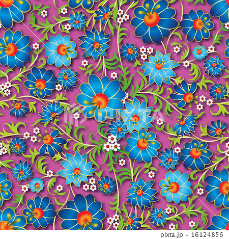 abstract seamless spring floral ornament 16124856