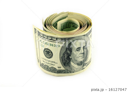Folds, one hundred dollar bills 16127047