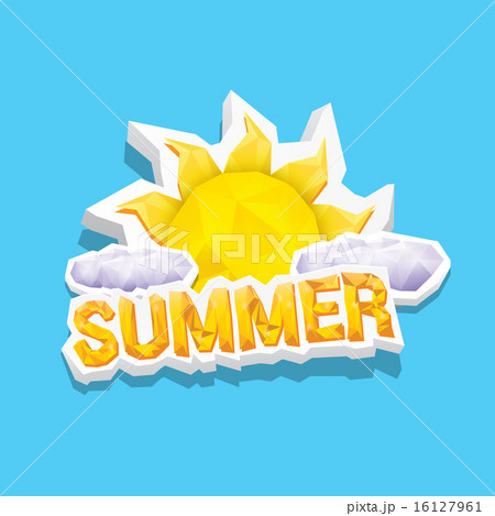 vector summer label. summer icon with sun. vector summer label. summer icon with sun. 16127961