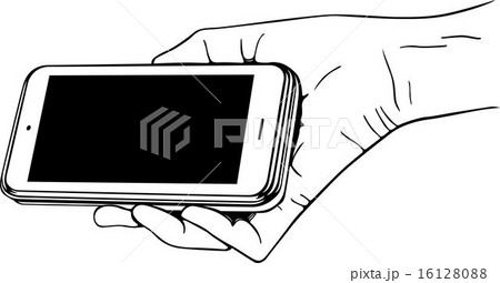 Hand holding mobile phone 16128088
