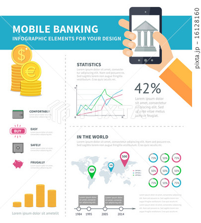 Online banking infographic 16128160