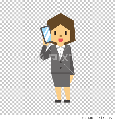 woman, ol, smart phone 16132049