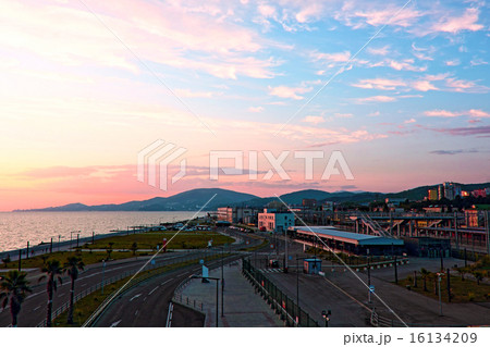 Sunset over the sea. 16134209